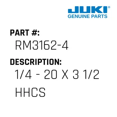 Free Shipping 1/4 - 20 X 3 1/2 Hhcs - Juki #RM3162-4