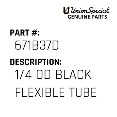 Last Chance 1/4 Od Black Flexible Tube - Union Special #671B37D