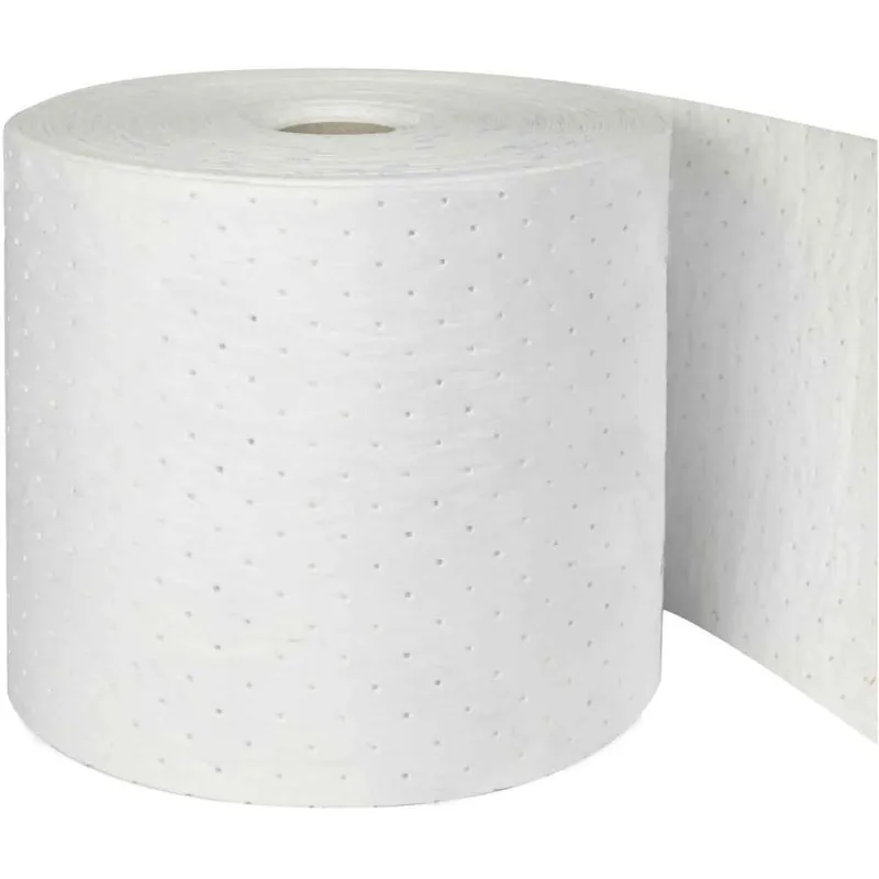 Limited Offer SPC® Oil Plus™ OP315P Mediumweight Perforated Absorbent Roll, 150 ft L x 15 in W x 3 ply THK, 19 gal Absorption, Meltblown-Meltblown-Meltblown Polypropylene | Groves Industrial
